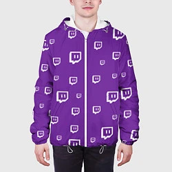 Куртка с капюшоном мужская Twitch Pattern, цвет: 3D-белый — фото 2