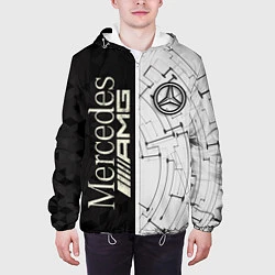 Куртка с капюшоном мужская Mercedes AMG: Techno Style, цвет: 3D-белый — фото 2