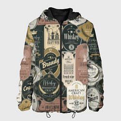Куртка с капюшоном мужская Этикетки мира Виски, цвет: 3D-черный