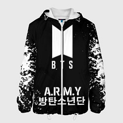 Куртка с капюшоном мужская BTS ARMY, цвет: 3D-белый