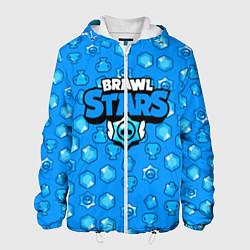 Куртка с капюшоном мужская Brawl Stars: Blue Team, цвет: 3D-белый