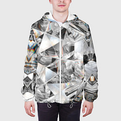 Куртка с капюшоном мужская Бриллиантовый блеск, цвет: 3D-белый — фото 2