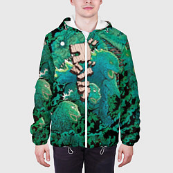 Куртка с капюшоном мужская Forest Godzilla, цвет: 3D-белый — фото 2