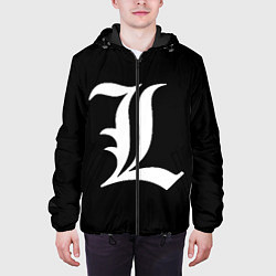 Куртка с капюшоном мужская DEATH NOTE ТЕТРАДЬ СМЕРТИ L, цвет: 3D-черный — фото 2