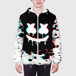 Куртка с капюшоном мужская MARSHMELLO GLITCH, цвет: 3D-белый — фото 2