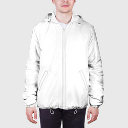 Куртка с капюшоном мужская Без дизайна, цвет: 3D-белый — фото 2