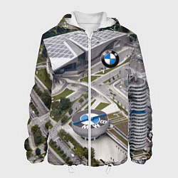 Куртка с капюшоном мужская BMW city, цвет: 3D-белый