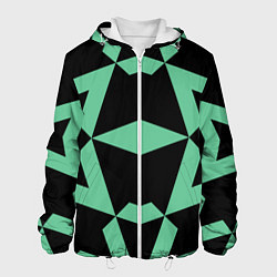 Куртка с капюшоном мужская Abstract zigzag pattern, цвет: 3D-белый