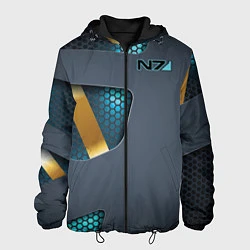 Куртка с капюшоном мужская Mass Effect N7, цвет: 3D-черный