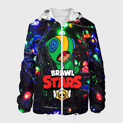 Куртка с капюшоном мужская BRAWL STARS НОВОГОДНИЙ, цвет: 3D-белый