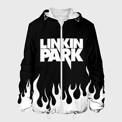 Куртка с капюшоном мужская Linkin Park: Black Flame, цвет: 3D-белый