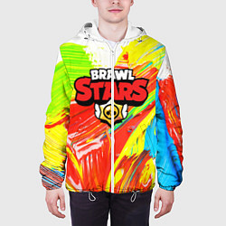 Куртка с капюшоном мужская BRAWL STARS, цвет: 3D-белый — фото 2