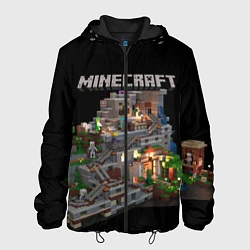 Куртка с капюшоном мужская MINECRAFT, цвет: 3D-черный