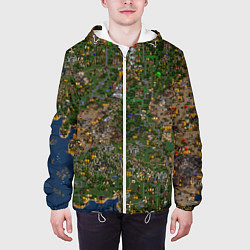 Куртка с капюшоном мужская Карта в Heroes 3, цвет: 3D-белый — фото 2