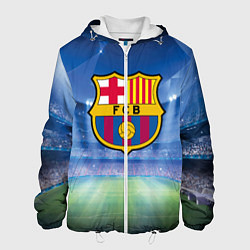 Куртка с капюшоном мужская FC Barcelona, цвет: 3D-белый