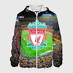 Куртка с капюшоном мужская FC Liverpool, цвет: 3D-белый