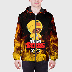Куртка с капюшоном мужская BRAWL STARS SALLY LEON, цвет: 3D-черный — фото 2