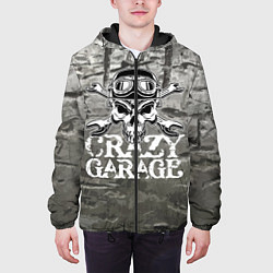 Куртка с капюшоном мужская Crazy garage, цвет: 3D-черный — фото 2