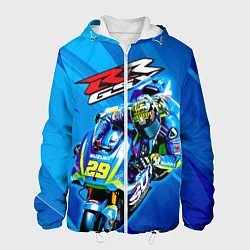 Куртка с капюшоном мужская Suzuki MotoGP, цвет: 3D-белый