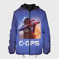 Куртка с капюшоном мужская Critical Ops, цвет: 3D-черный