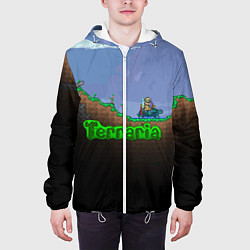 Куртка с капюшоном мужская Terraria game, цвет: 3D-белый — фото 2