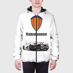 Куртка с капюшоном мужская Koenigsegg, цвет: 3D-черный — фото 2