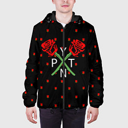 Куртка с капюшоном мужская Payton Moormeier: Roses, цвет: 3D-черный — фото 2