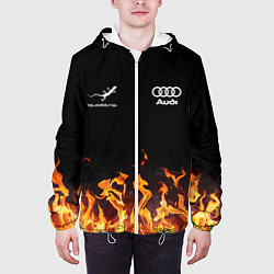 Куртка с капюшоном мужская Audi Ауди, цвет: 3D-белый — фото 2