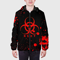 Куртка с капюшоном мужская NCoV, цвет: 3D-черный — фото 2