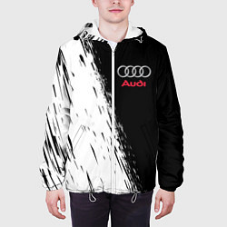 Куртка с капюшоном мужская AUDI, цвет: 3D-белый — фото 2