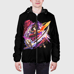 Куртка с капюшоном мужская Shaman king, цвет: 3D-черный — фото 2