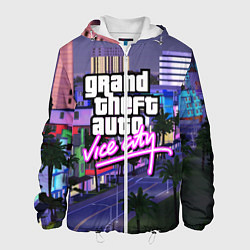 Куртка с капюшоном мужская Grand Theft Auto Vice City, цвет: 3D-белый