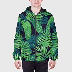 Куртка с капюшоном мужская Тропики, цвет: 3D-черный — фото 2