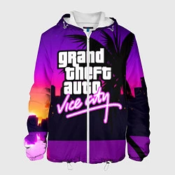 Куртка с капюшоном мужская GTA:VICE CITY, цвет: 3D-белый