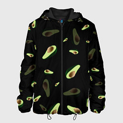 Куртка с капюшоном мужская Авокадо, цвет: 3D-черный