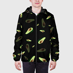 Куртка с капюшоном мужская Авокадо, цвет: 3D-черный — фото 2