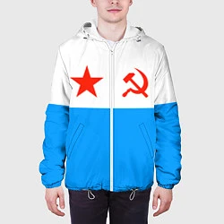 Куртка с капюшоном мужская ВМФ СССР, цвет: 3D-белый — фото 2
