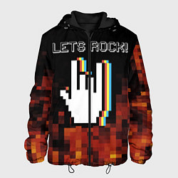 Куртка с капюшоном мужская Let's Rock, цвет: 3D-черный