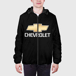 Куртка с капюшоном мужская CHEVROLET, цвет: 3D-черный — фото 2