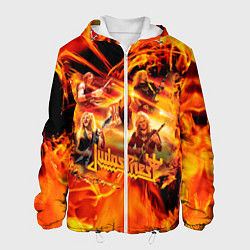 Куртка с капюшоном мужская Judas Priest, цвет: 3D-белый