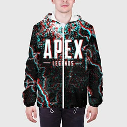 Куртка с капюшоном мужская APEX LEGENDS GLITCH, цвет: 3D-белый — фото 2