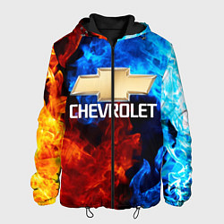 Куртка с капюшоном мужская CHEVROLET, цвет: 3D-черный