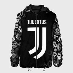 Куртка с капюшоном мужская JUVENTUS, цвет: 3D-черный