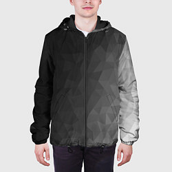 Куртка с капюшоном мужская Dark abstraction, цвет: 3D-черный — фото 2