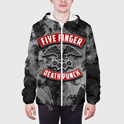 Куртка с капюшоном мужская Five Finger Death Punch, цвет: 3D-белый — фото 2