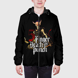 Куртка с капюшоном мужская Five Finger Death Punch, цвет: 3D-черный — фото 2