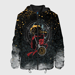 Куртка с капюшоном мужская Стальной алхимик, цвет: 3D-черный