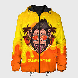 Куртка с капюшоном мужская Summertime обезьяна, цвет: 3D-черный