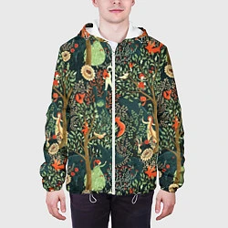 Куртка с капюшоном мужская Abstraction Pattern, цвет: 3D-белый — фото 2