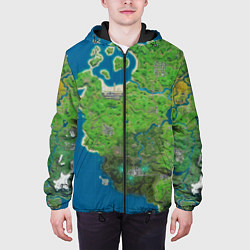 Куртка с капюшоном мужская Fortnite карта, цвет: 3D-черный — фото 2